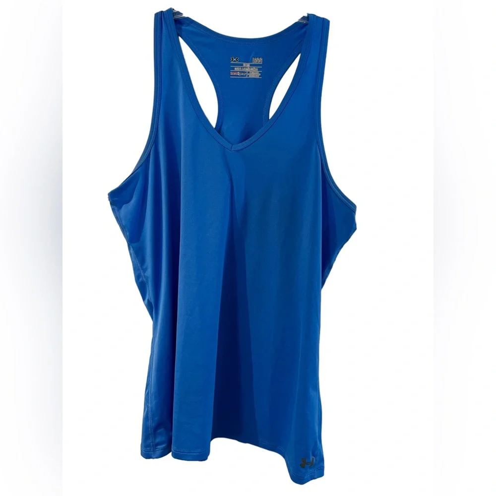 Under Armor Blue Razorback Workout Top - Size Large - Picture 3 of 6